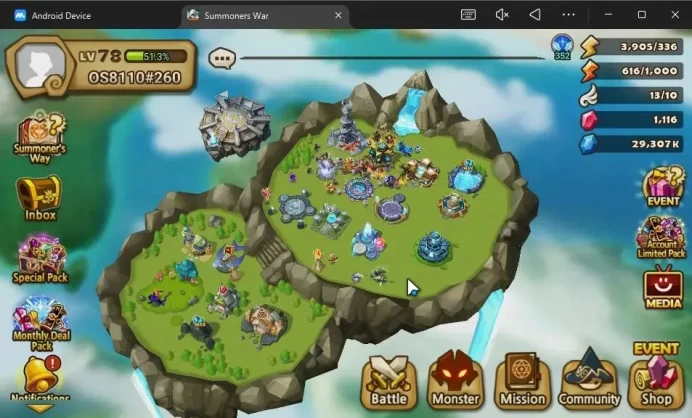 GLOBAL Lv78|2 LD[Dorothy,Benedict]|21 Total NB5[Gandalf Water,Chow,Angela,Etc]+52 6*Monster|1,1K Crystal|2 Islands|Hive(SWR1393)