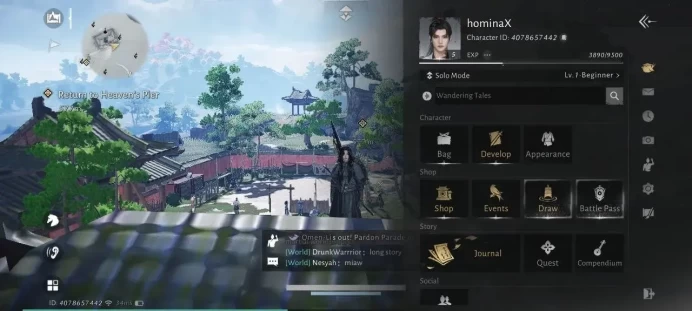 Unknown | 1 Harmonic Core | MC Male | L5 | 171d Game Time | Cloud Garment + Harmony Graceful Fox events | Check SS WWM188B