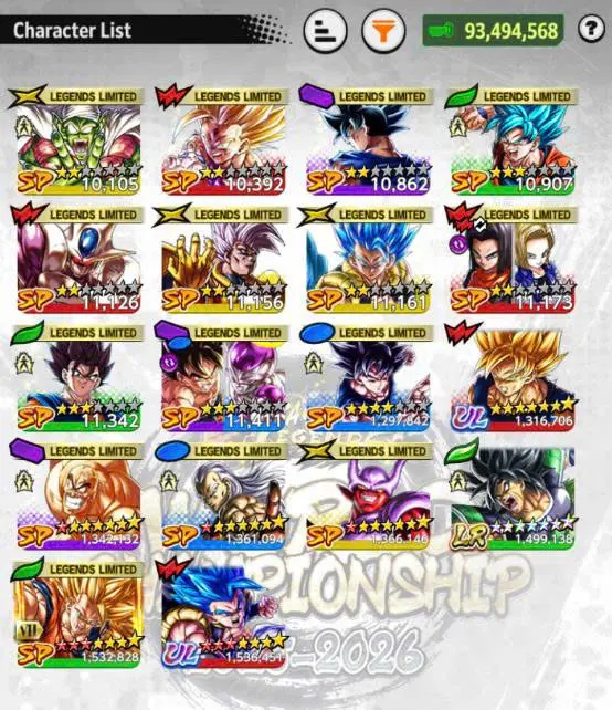 B213-IOS+Android-Meta-LR Broly Full Red Star+UL Gogeta v2 10 Red Star+16 Legends+Good Equipment+Android 13+Super Janemba+SS2 Goku Zenkai VII+Nap