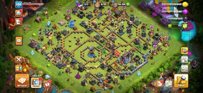 Town hall 18 Xp 206, 17 Hero skin, C6362