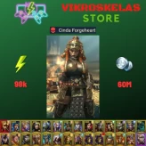 Starter with Mythical - Cinda : 98k energy / 60 mln coins / Jintoro, Incarnate, Arix, Ninja + 20 Login Legendaries / Maneater, Aniri