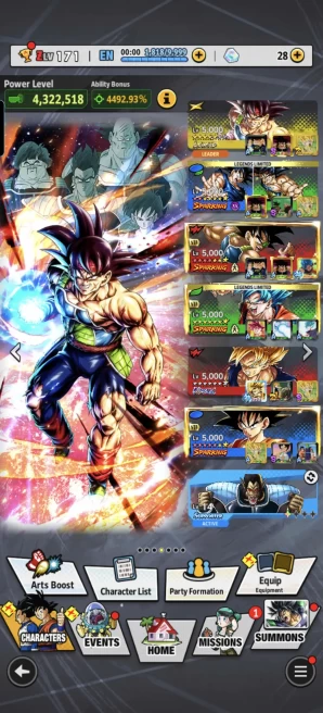 B223-IOS+Android-Meta-UL(Gogeta v2+Zamasu)+LR(Goku Black+Bardock)+31 Legends Limited+Good Equipment+26 Zenkai+LF Goku Black Red Star+Vegeta Saga