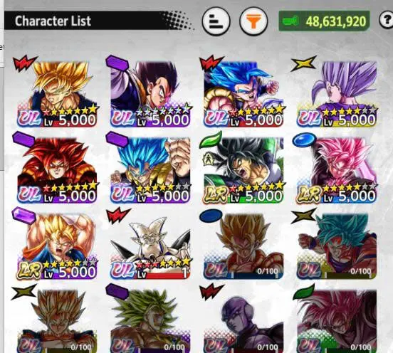 B227-IOS+Android-Meta-3 LR(Goku Black+Broly+Vegito)+7 UL(Gogeta v2+SS4 Gogeta+Gogeta v1)+21 Legends+Good Equipment+Built Good Teams Ready PVP+Za