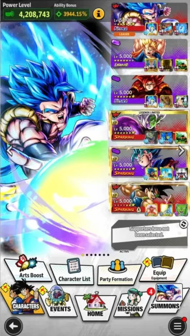 B227-IOS+Android-Meta-3 LR(Goku Black+Broly+Vegito)+7 UL(Gogeta v2+SS4 Gogeta+Gogeta v1)+21 Legends+Good Equipment+Built Good Teams Ready PVP+Za