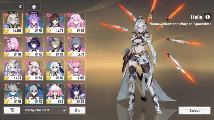 SEA Lv80|3,4K Crystal|Kiana Kaslana Ba-Dum FWS 3/4,Helia Planar AWS 1/4,Elysia HoHE 1/4,Theresa SI 3/4|2 AOps|Take Mail(HI895)