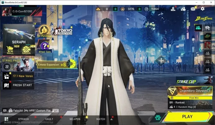ASIA|Collab Bleach [Byakuya]|1 ULTRA [Ethan]|2 Legendary [M4A1,AUG]|NetEase|Check SS|(BLS4782)