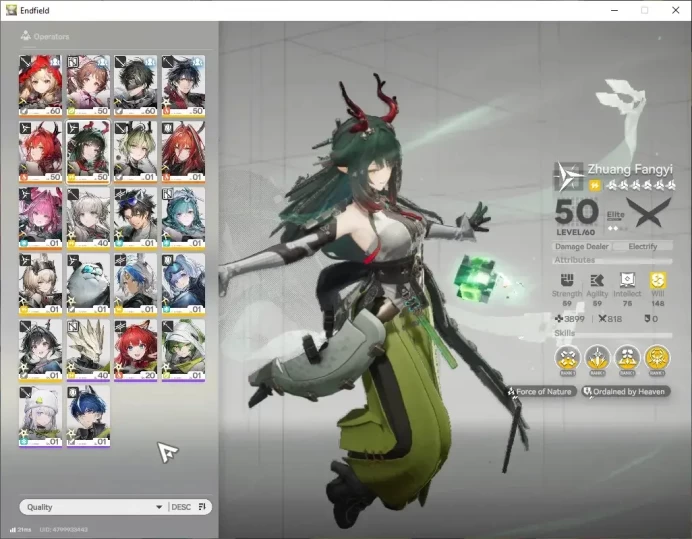 ASIA|Lv51|8SSR(4Limit)+9(*6WEP)|[(RossiP1,Laevatain)+Sign,Fangyi,YvoneP1]Ardelia+Sign|Gryphlink|TakeMail(END1954)
