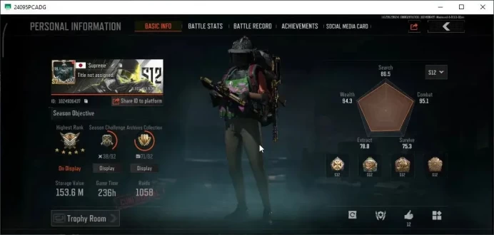 MOBILE|Lv 30|SV 153,6M|CV 110M|1 Secret Document+3 Utopia| Symphony AR57,B AN-94,Decree LR-AR1 |Many Skin|CN ON|Infinite(AB3313)