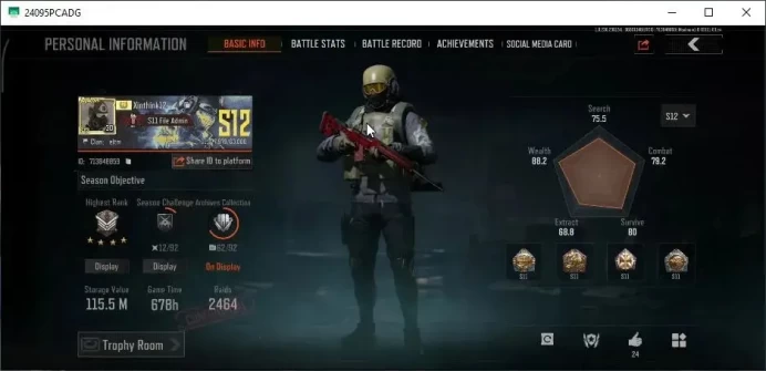 MOBILE|Lv 30|SV 115,5M|CV 70M| 1 Secret Document | Battle Machete |Fierce AKM,KP MDR,Koi AK-102|CN OFF|Infinite|CheckSS(AB3320)