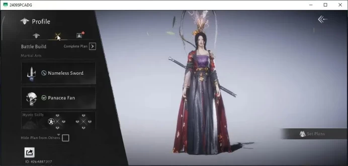 GLOBAL|Lv 5|GS 3,6K|Anthem Of Ages|Martial Destiny|Nameless Sword,Panacea Fan|Female MC|Netease(WWM1166)