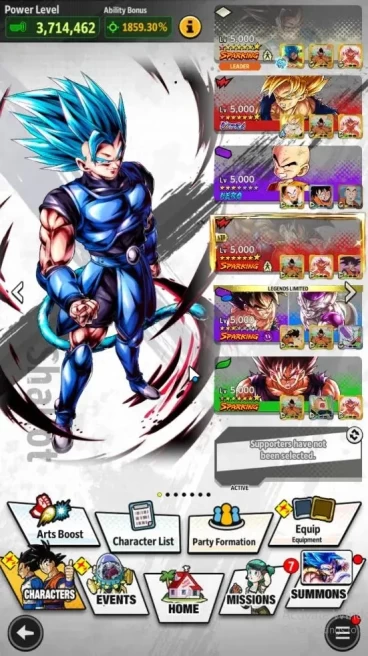 351M Total Power|LV 160|7 UL+2 LR+8 LL|SSG Gogeta,LSS Broly,Omega Shenron,FF Frieza,Broly Fury,Super Vegito,Etc|Android|DBL1066