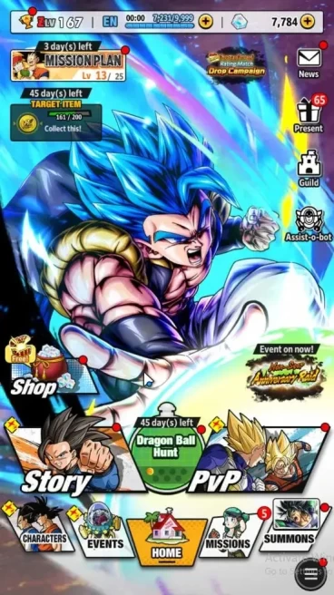 172M Total Power|LV 167|7K Chrono|3 UL+3 LR+26 LL|Beast Gohan,SSG Gogeta,Broly Fury,S Vegito,SS Rose Goku Black|Android|DBL1064
