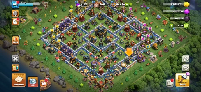 Town hall 17 Xp 163, 9 equipment epic, free change name, C6374