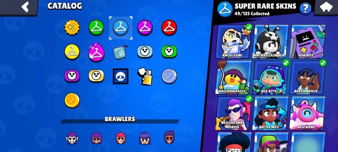 (Security Account) 205 skin 39 k cup/90 brawl/6 hyper charged/2000 coin /Lifetime warranty (B101)
