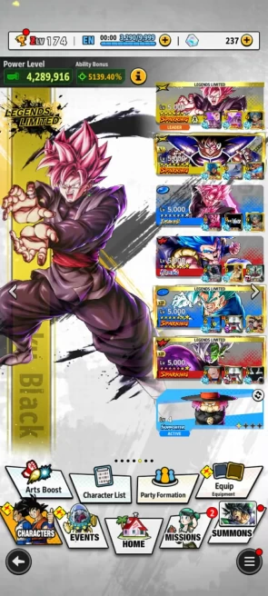 ANDROID+IOS- Team Meta-UL new Gogeta 8S+UL Zamasu 8S+LR Rose Goku Full+LR Broly+ 30 Legends Limited+ Vip Equip For Team D207)