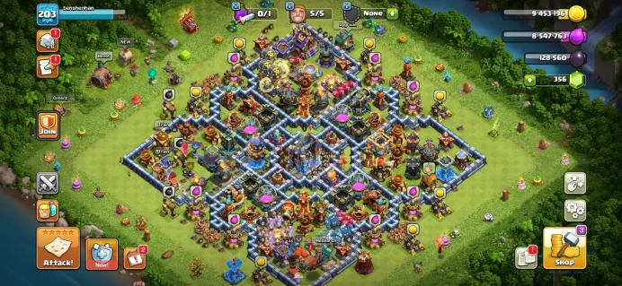 Town hall 18 Xp 203, 8 equipment epic(4 max),, C6384