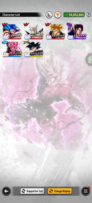 ANDROID+IOS- UL New Gogeta 8S+UL Goku Uis Full+LR Goku black 11S+ 25 Legends Limited+ Godly Equipment (D209)