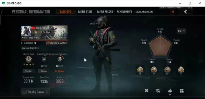 MOBILE|Lv30|SV 88.7M|CV 54M|1 Secret Doc|Battle Machete,Koi LR-AR2,HLC Tactical,M4 Heavy,03 Heavy|10 Set|CN OFF|Infinite(AB3328)