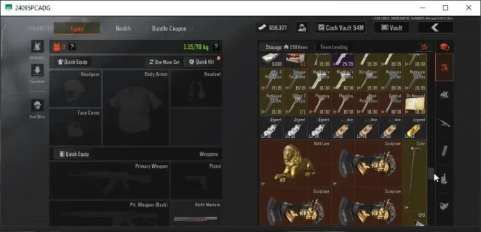 MOBILE|Lv30|SV 88.7M|CV 54M|1 Secret Doc|Battle Machete,Koi LR-AR2,HLC Tactical,M4 Heavy,03 Heavy|10 Set|CN OFF|Infinite(AB3328)