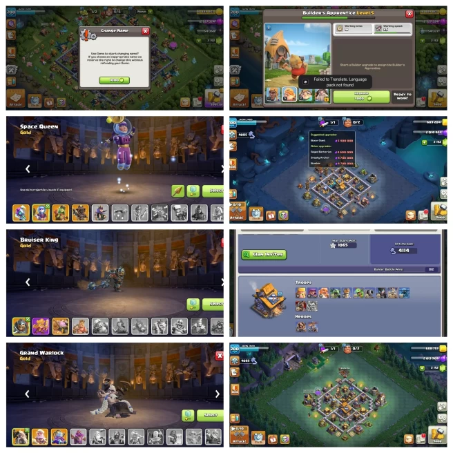 M2【Th 15 Full Max Left Troops】6 Hero Full Max▰7 Epic Good Lvl▰10 Skin▰BH 10 Near Max▰Instant Delivery