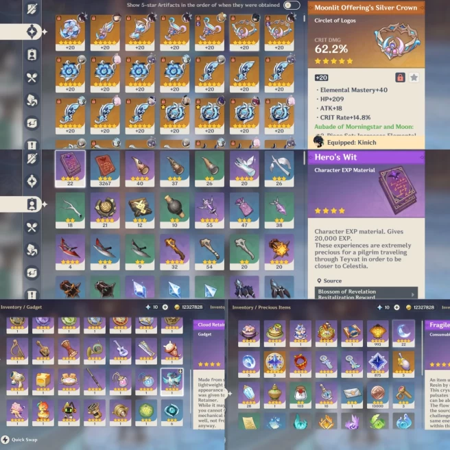 All platform - EU - AR60 - 99 Character 48 5'star - 31 weapon 5'star - Nefer - Columbina - Flins - Lauma - Zibai - Skirk - Durin - Furina - 1724