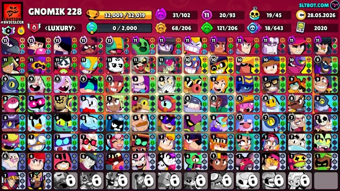 BS928//Trophies 32009 Brawlers 93 Primes 5 . SKINS 16k 93/102 20-11 POWER 168 SKINS EL SPONGE/HOCKEY PLAYER MORTIS/TOON SPIKE