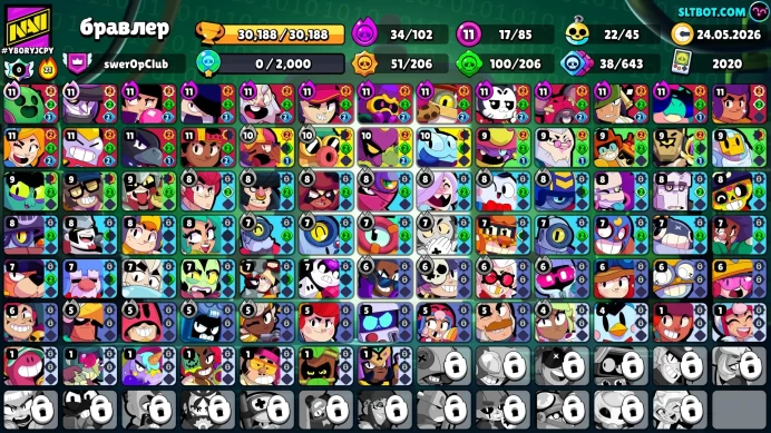BS933//30188 Trophies 85 Brawlers 176 SKINS