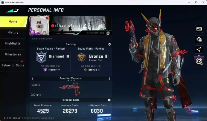 ASIA|Eternal: Desert Eagle-Scorpius |1 Collab Gun [TR] | 3 Legendary Gun|1 Name-Changing Card|More Check SS BS1259B