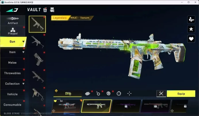 ASIA|1 Eternal|5 Collab Gun(7DS/TR)|4 Limited Gun|3 Ultra Gun|10 Limited Gun|1 Limit Knife+1 Ultra - Axe{Melee}|Check SS BS1267B