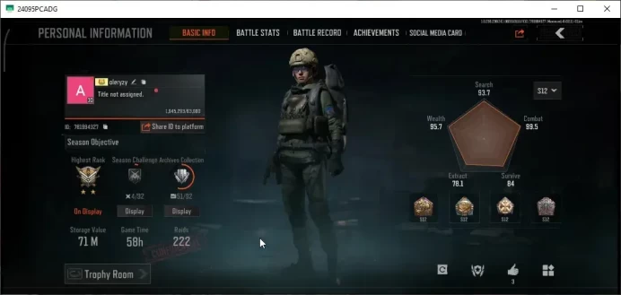 MOBILE|Lv30|SV 71M|CV 58.3M|RS AKM,ET AK-74N,C AKS-74U,WP AR-57,SS Groza,SS SCAR-L,etc|CN ON|Infinite|Check SS|AB3339