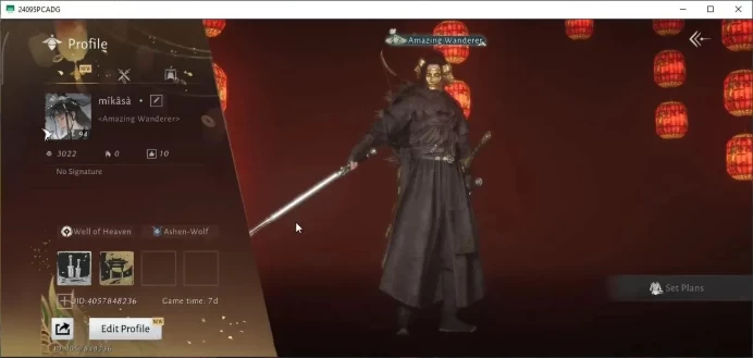 GLOBAL|Lv 94|GS 22K|Peaceful Life|Anthem Of Ages|Snowparting Blade Nameless Sword|MC Male|100% Oddty|Netease(WWM1184)