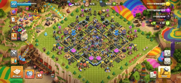 Town hall 18 Xp 212, 9 equipment epic, 670 medals cwl, C6402