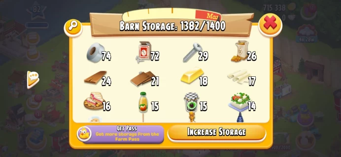 HD9//ACCOUNT WITH Level 82 Barn 1400 Silo 500 Coins 600k