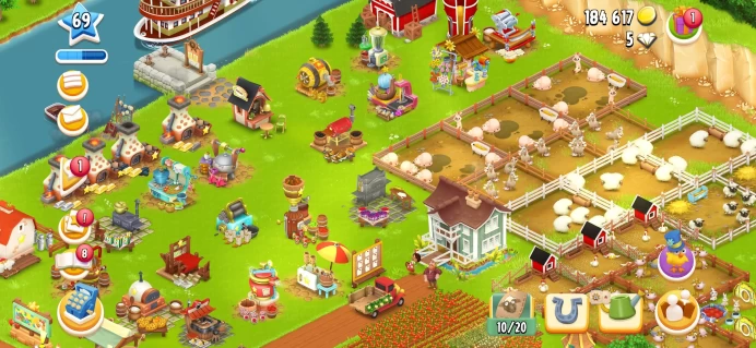 HD11//ACCOUNT WITH Level 69 Upgraded Farm 1200 Barn 1200 Silo Supercell ID