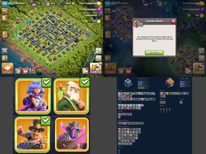 ■TH:13 (+65%) ■Heroes: K52 Q56 P40 W27 C11 ■Skins:4 ■BH:9 ■Full Access ■Instant Delivery ■A6502