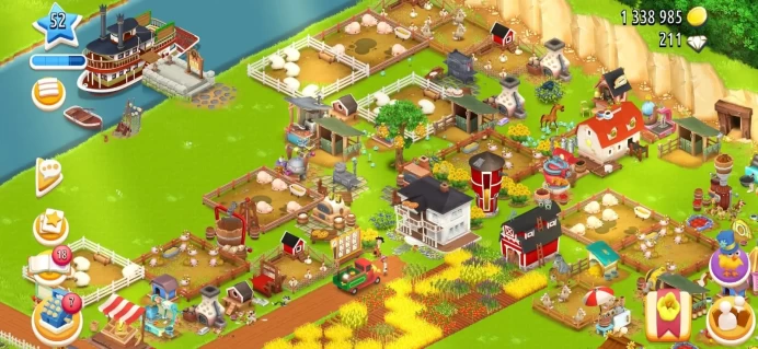 HD17//ACCOUNT WITH Hay Day Level 52 Account - 1.3M+ Coins & 200+ Diamonds