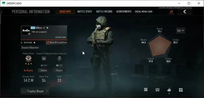 MOBILE|Lv30 Legend|SV 14.2M|CV 11.6M|QS AKS-74U,GM AK-12,Forest MP5,Abomi Vector 9,Speed SQB M110,QS DP-12|CN On|Infinite|AB3353