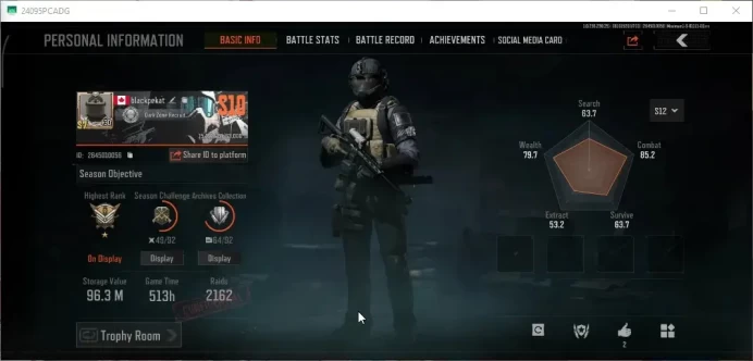 MOBILE|Lv30 Legend|SV 96.3M|CV 65.3M|Pulse Maxim|Battle Machete,Sapper Shovel|Fruit AR57,Flag AEK,SS AX50|CN Off|Infinite|AB3350