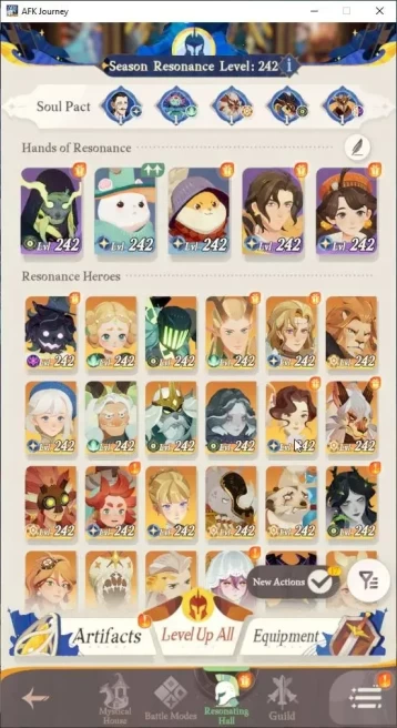 GLOBAL S466|Ready Gacha|6 Hero Selector|29 S Char[13 Aurora Ascend,Gwyneth]|25 Elite|120K DM|55 SC,117 EIL,819 IL,Etc|AFK792