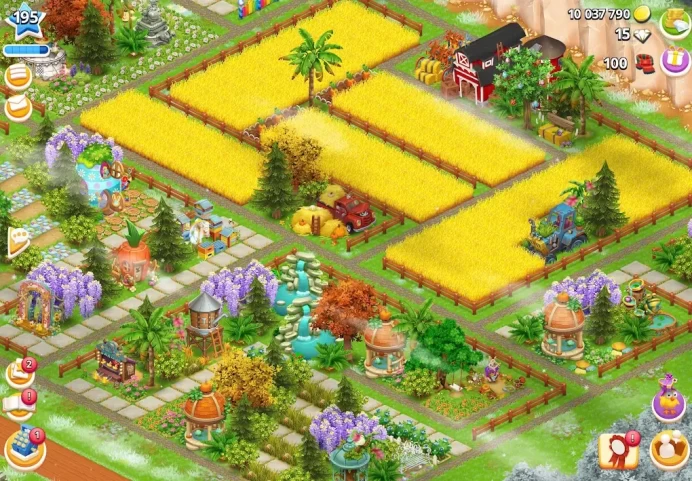 HD27//ACCOUNT WITH Level 195 Account 10M Coins Barn 14000 Silo 5250