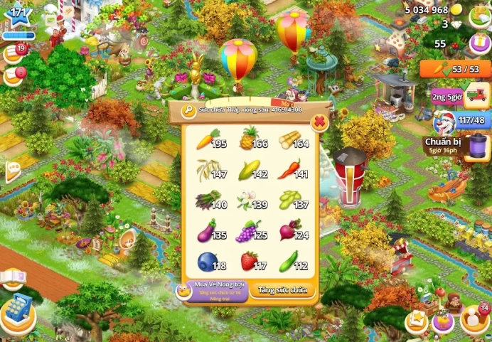 HD28//ACCOUNT WITH Level 171 Account 5M Coins Barn 7150 Silo 4300