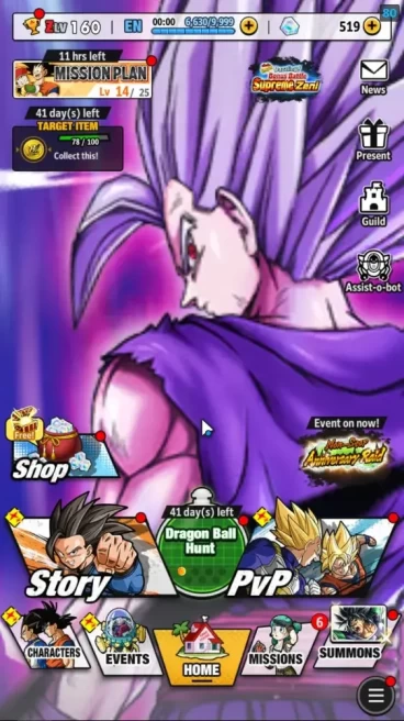 37M TotalPower|LV160|4UL+3LR+19LL|SSG SS Gogeta,Beast Gohan,FF Frieza:FP,SS Goku|Broly:Fury,Super Vegito,etc|Android|DBL1069