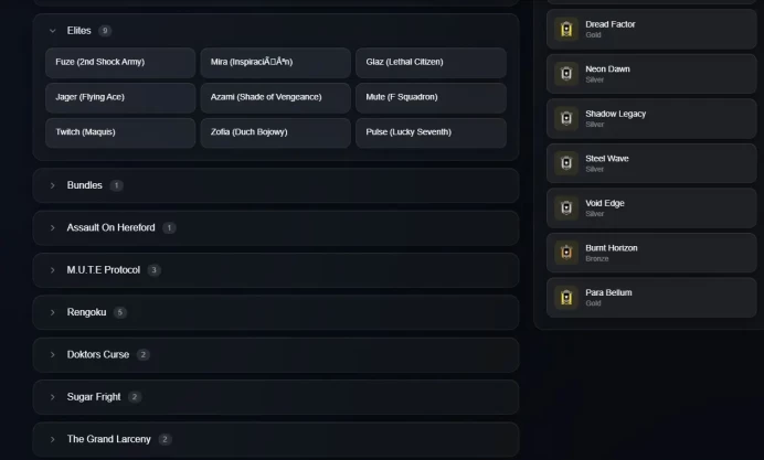 [UPLAY] 351 LVL - 1X BLACK ICES - 6X UNIVERSALS - 9X ELITES - 5X RENGOKU - 74 OPERATORS - 204K RENOWN - 1K RC - FA