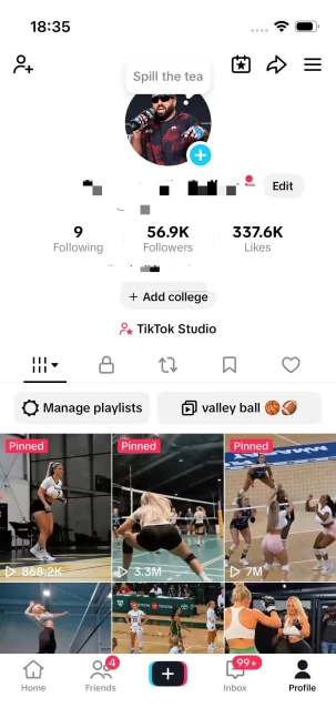 Instanly Delivery/ USA Monetized 56K Real Followers+330K Real Likes Account/ Creator Rewards Program Activated/ Full Access
