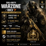 Warzone / BO7 | Prestige 5 |17 Guns Max | WARZONE Gold Rank | Full Access | Instant delivery 