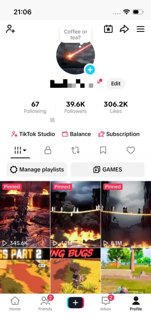 Instanly Delivery/ Monetized 39K Real Followers+300K Real Likes Account/ Creator Rewards Program Activated/ Full Access