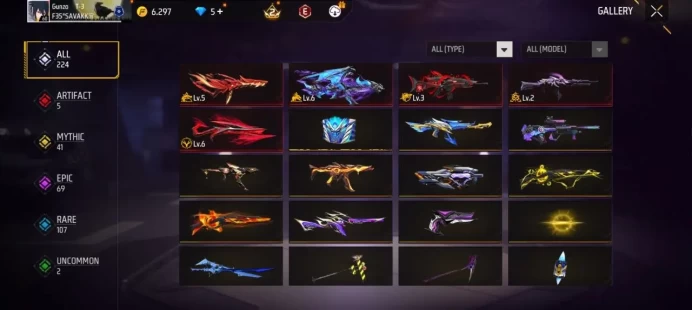 GOD ACCOUNT - Level 60 - +5 ARTIFACT 's - +41 Mythic 's - +69 Epics - +20 Special Emote's - + Naruto - +500 Fashions - ++Super set skins - [ALL