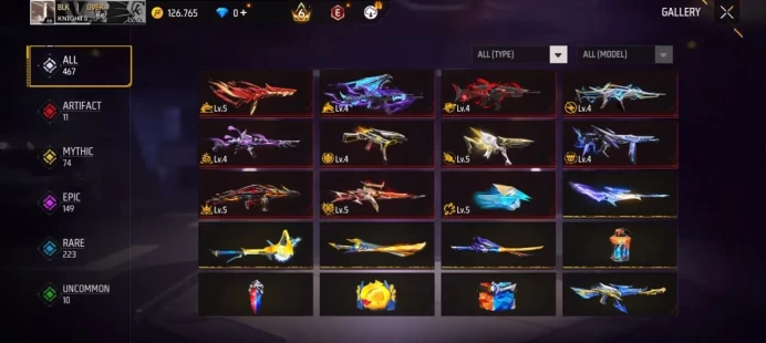 GOD ACCOUNT - Level 66 - +11 ARTIFACT 's - +74 Mythic 's - +149 Epics - +65 Special Emote's - + Naruto - +1500 Fashions - ++Super set skins - [