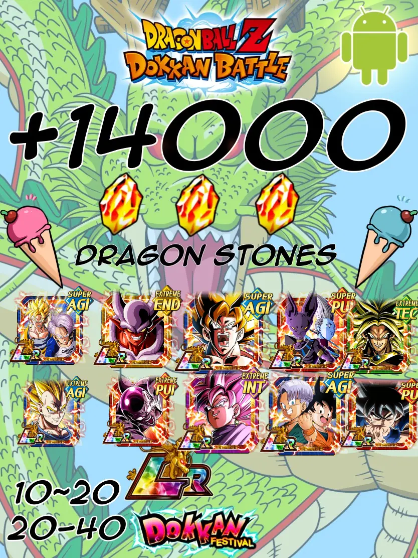 [AUTO-MA-TIC DELIVERY] [ANDROID]Dragon Ball Z Dokkan Battle International [+14000 DS]