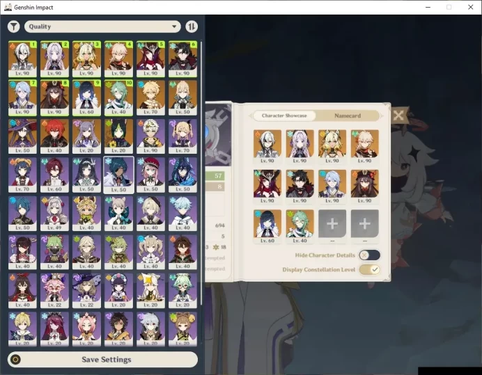 ASIA|AR 57|PremTeam Arlecchino|10 Limited +5 (*5Weapon)|Kazuha,Yelan,Chasca,Etc|Mc Male|Reoni ON|Take Mail|CheckSS(GI6839)